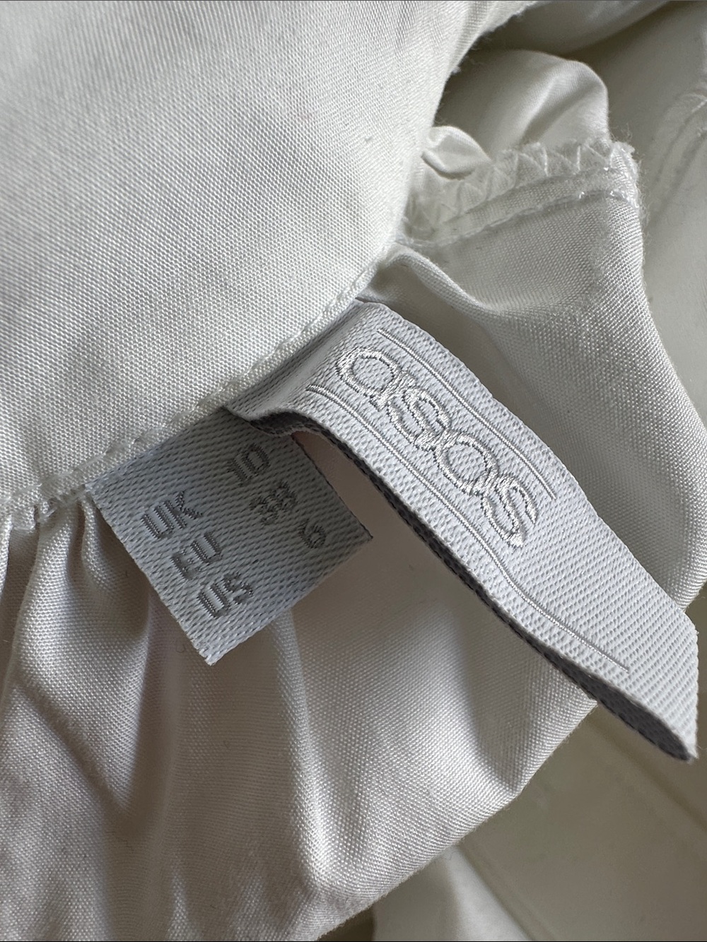 ASOS White Ruffled High-Collar Button shirt-blouse - Picture 3 of 9